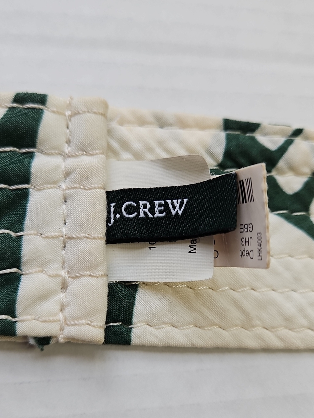 J. Crew Fabric Belts- Set Of 2 Pink Paisley + Cream Stripe with Antique Buckles - Picture 5 of 13